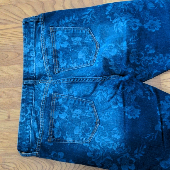 Gap 1969 Floral Print Skinny Ankle Capri Jean - Picture 8 of 10